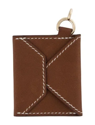 Pre-owned Hermes Leather Curiosite Envelope Pendant In Multicolor