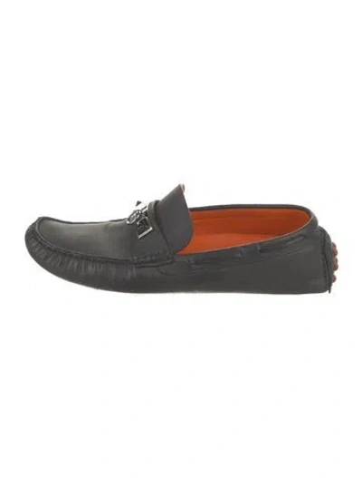 Pre-owned Hermes Leather Drivers In Black