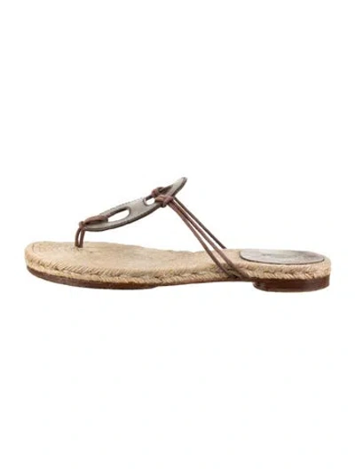 Pre-owned Hermes Leather Flip Flops In Black