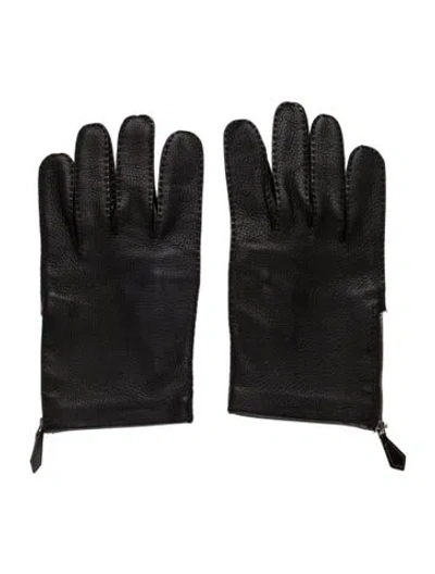 Pre-owned Hermes Leather Gloves In Brown