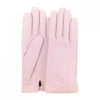 Pre-owned Hermes Leather Gloves () In Pink