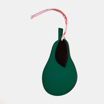 Pre-owned Hermes Leather Green Petit H Bag Charm