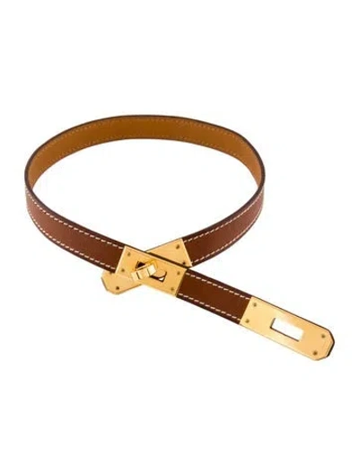 Pre-owned Hermes Leather Kelly Lariat Necklace, 18.5" In Multi