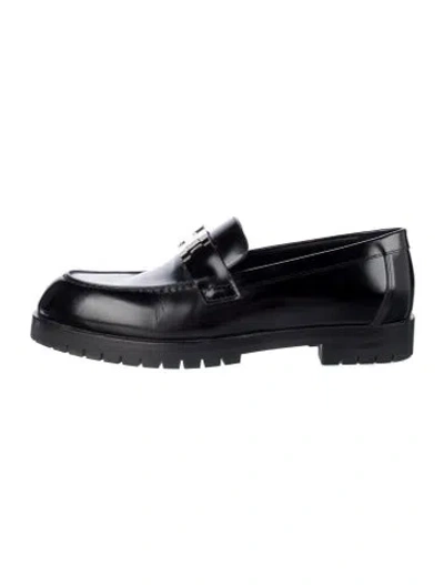 Pre-owned Hermes Leather Loafers In Black