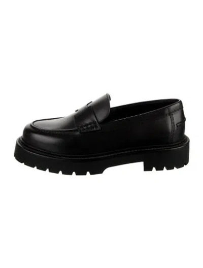 Pre-owned Hermes Leather Loafers In Black