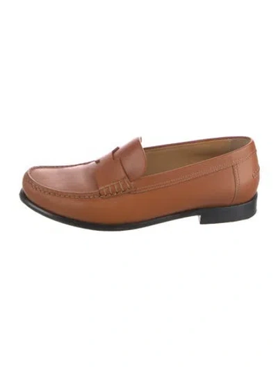 Pre-owned Hermes Leather Loafers In Brown