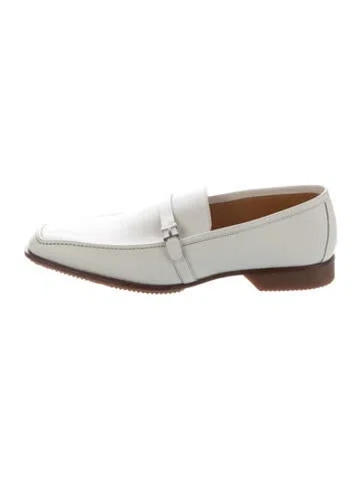 Pre-owned Hermes Leather Loafers In White