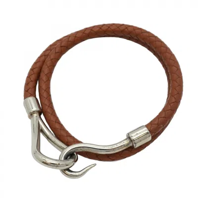 Pre-owned Hermes Leather Metal Charm Bracelet () In Multi