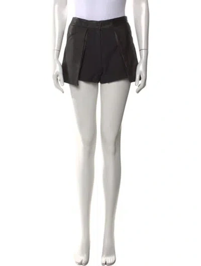 Pre-owned Hermes Leather Mini Shorts In Black