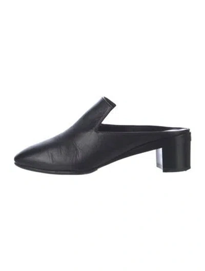 Pre-owned Hermes Leather Mules In Black