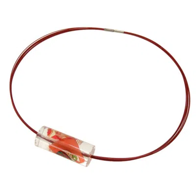 Pre-owned Hermes Leather Necklace Jewelry () In Orange