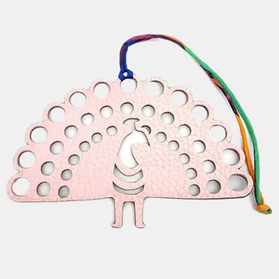 Pre-owned Hermes Hermès Leather Petit H Bag Charm In Pink