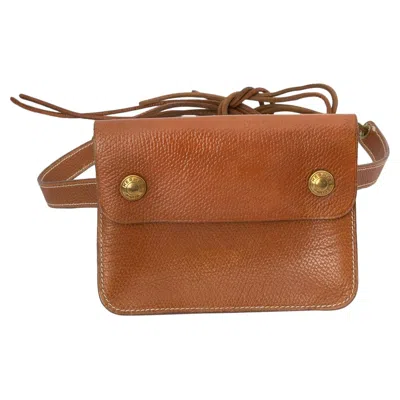 Pre-owned Hermes Hermès Leather Pouch-belt In Brown