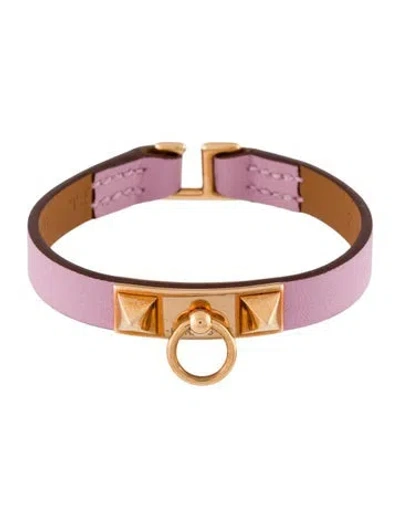 Pre-owned Hermes Leather Rivale Mini Bracelet In Multi
