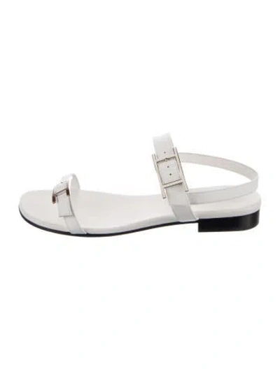 Pre-owned Hermes Leather Sandals In Neutral
