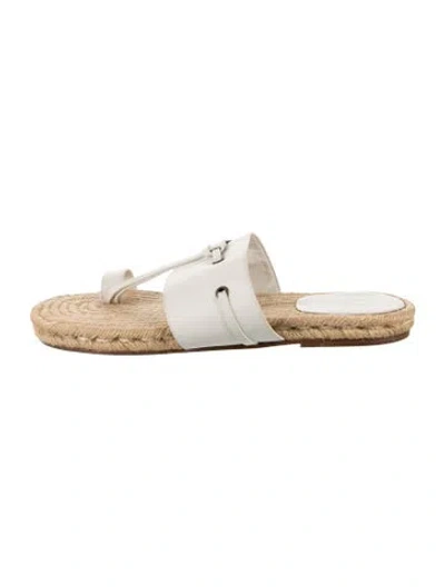 Pre-owned Hermes Leather Sandals In White