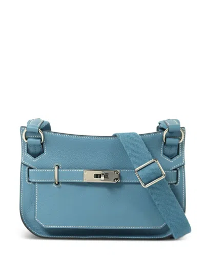 Pre-owned Hermes Leather Shoulder Bag In Blue