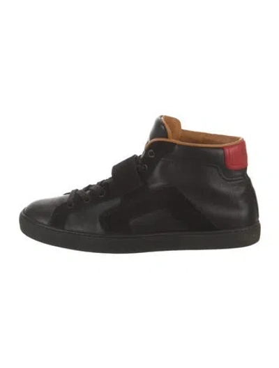 Pre-owned Hermes Leather Sneakers In Black