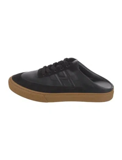 Pre-owned Hermes Leather Sneakers In Black