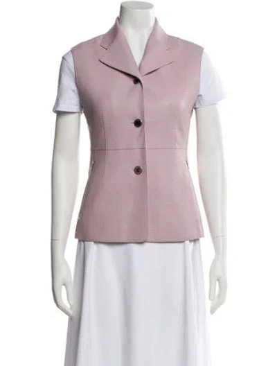 Pre-owned Hermes Leather Vest In Purple