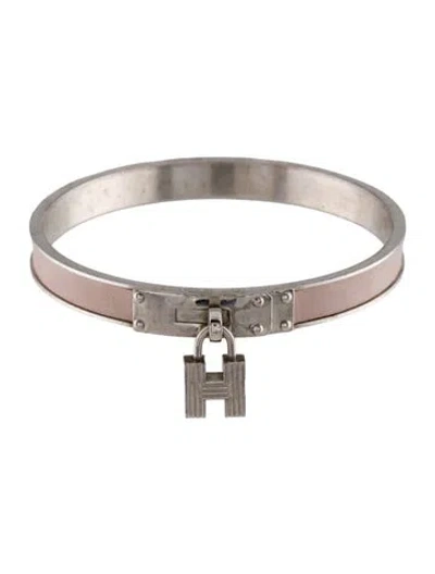 Pre-owned Hermes Leather Vintage Kelly Cadena H Lock Bracelet, 7.75" In Multi