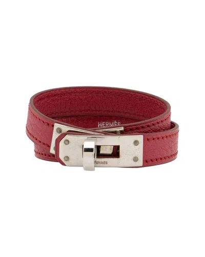 Pre-owned Hermes Hermès Leather Vintage Kelly Double Tour Bracelet (authentic Pre-loved)