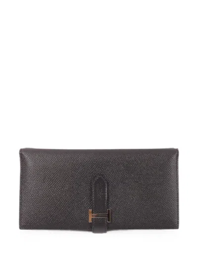 Pre-owned Hermes Leather Wallet In Black