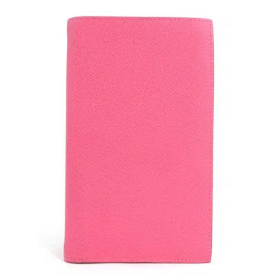 Hermes Leather Wallet () In Pink