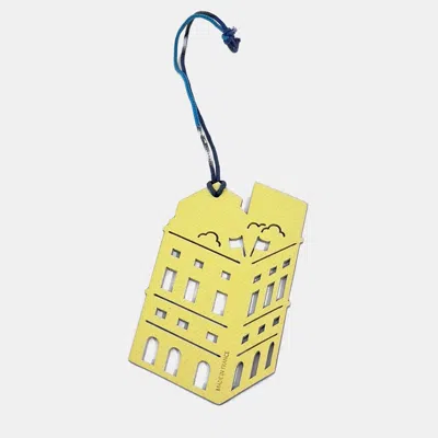 Pre-owned Hermes Leather Yellow Petit H Petit Hache Bag Charm