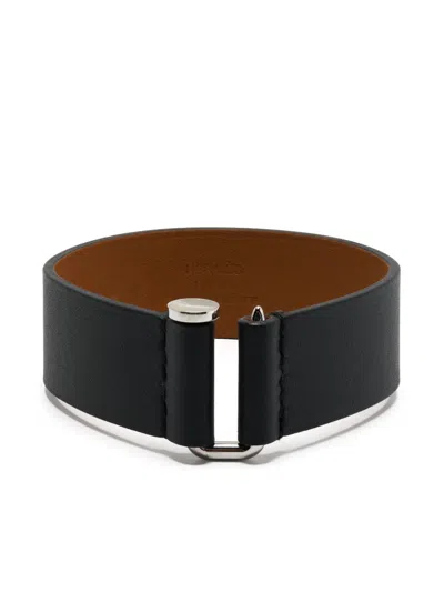 Pre-owned Hermes  Lennox Cuff Bracelet In Black