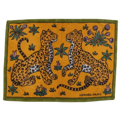 Pre-owned Hermes Hermès Leopard Beach Towel In Brown