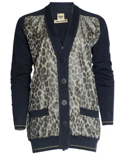 Pre-owned Hermes Hermès Leopard Print Cardigan