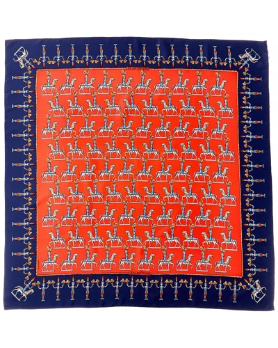 Pre-owned Hermes Hermès Les Artificiers Michel Duchene Silk Scarf (authentic Pre-loved)