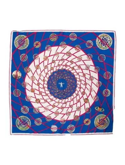 Pre-owned Hermes Les Feux De L'espace Silk Scarf In Multi