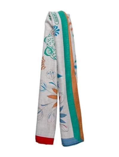 Pre-owned Hermes Les Léopards Cashmere Shawl In Gray