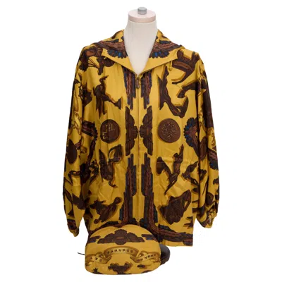 Pre-owned Hermes Hermès Les Parures Du Vent Silk Parka In Brown
