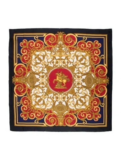 Pre-owned Hermes Les Tuileries Silk Scarf In Multi