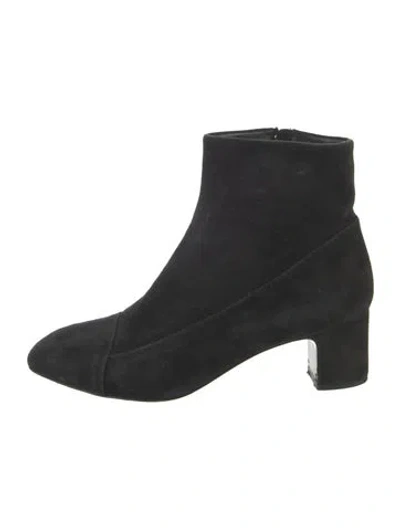 Pre-owned Hermes Lexie Suede Boots In Black