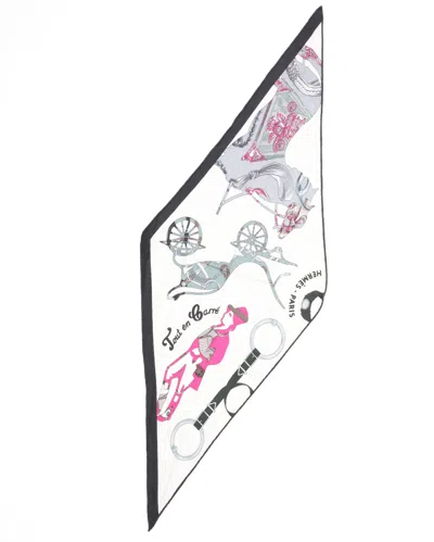 Pre-owned Hermes Hermès Libris Losange Cashmere Silk Scarf In Multi