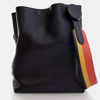 Pre-owned Hermes Licol 17 Black Swift Leather Bucket Bag