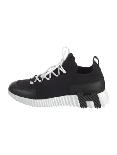 Pre-owned Hermes Lift Sneakers In Black