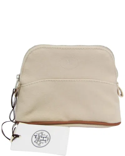 Pre-owned Hermes Hermès Light Beige Cotton Pouch (authentic Pre-loved)