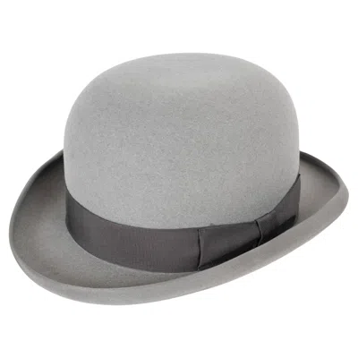 Pre-owned Hermes Light Grey Wool 2010 Felt Bowler Hat 57 In Gray