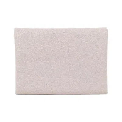 Pre-owned Hermes Light Pink Chevre Leather Coin Purse/coin Case ()
