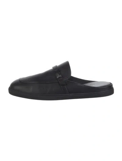 Pre-owned Hermes Likely H Logo Slippers In Black
