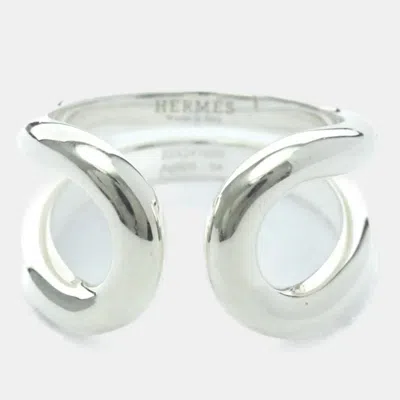 Pre-owned Hermes Lima Ring Silver 925 Fashion No Stone Band Ring Silver