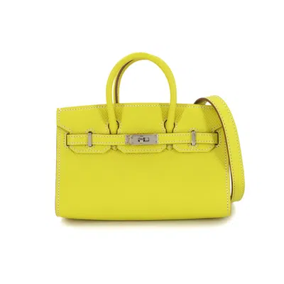 Pre-owned Hermes Lime Epsom Leather Shoulder Bag () In Green