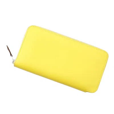 Pre-owned Hermes Lime Long Wallet (bi-fold) () In Green
