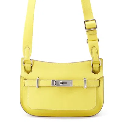 Pre-owned Hermes Lime Swift Leather Shoulder Bag ()