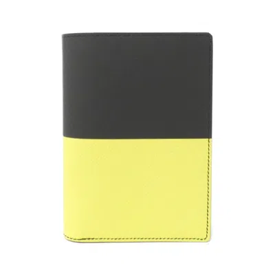 Pre-owned Hermes Lime Yellow Epsom Leather Leather Bill Wallet (bi-fold) () In Multi